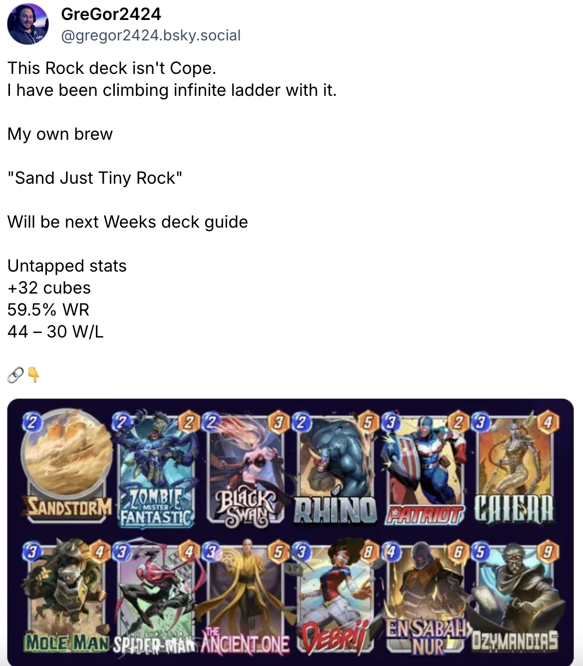 Deck image — click/tap to copy deck code